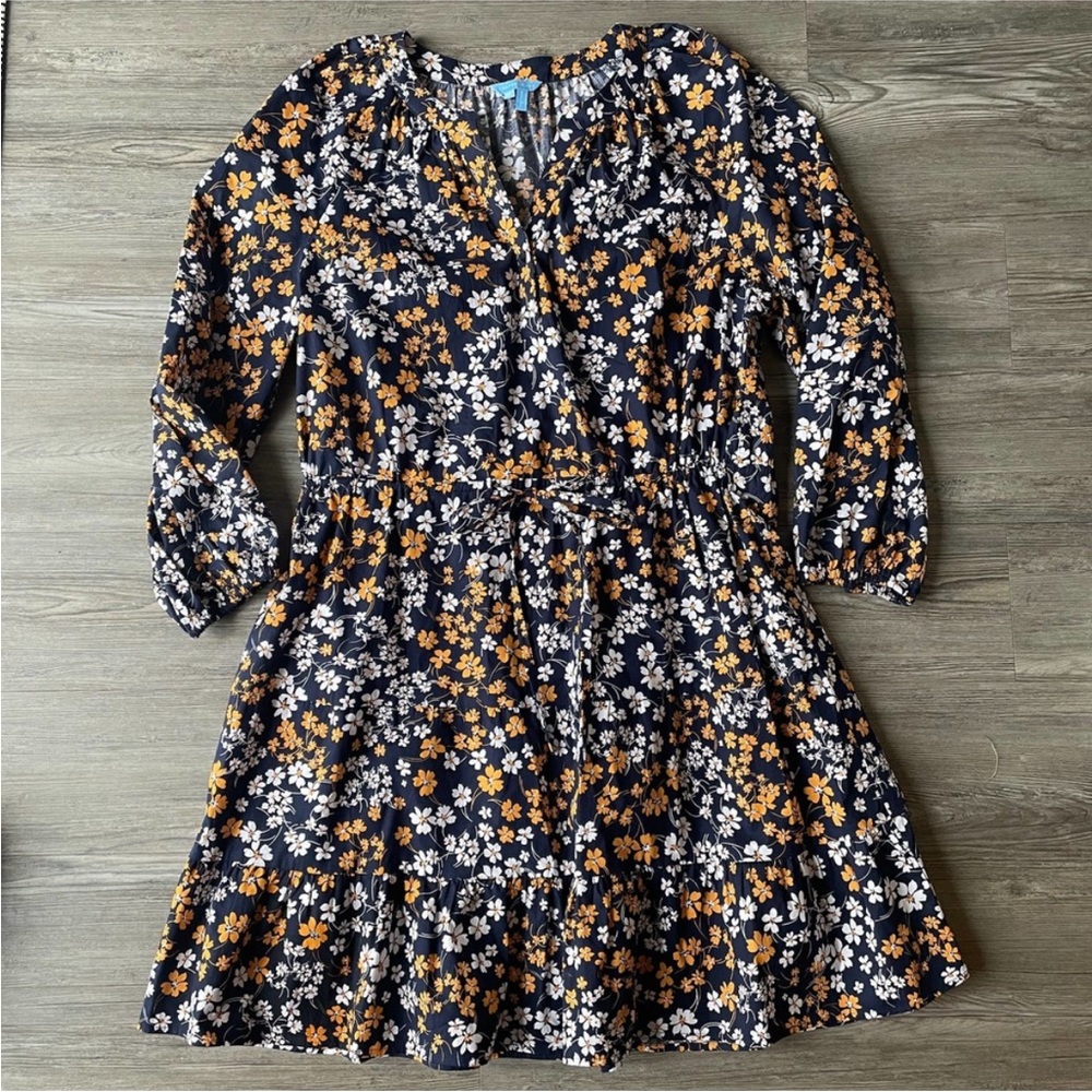 Draper James Lucinda Popover Dress in Fall Field Flowers - Picture 1 of 9